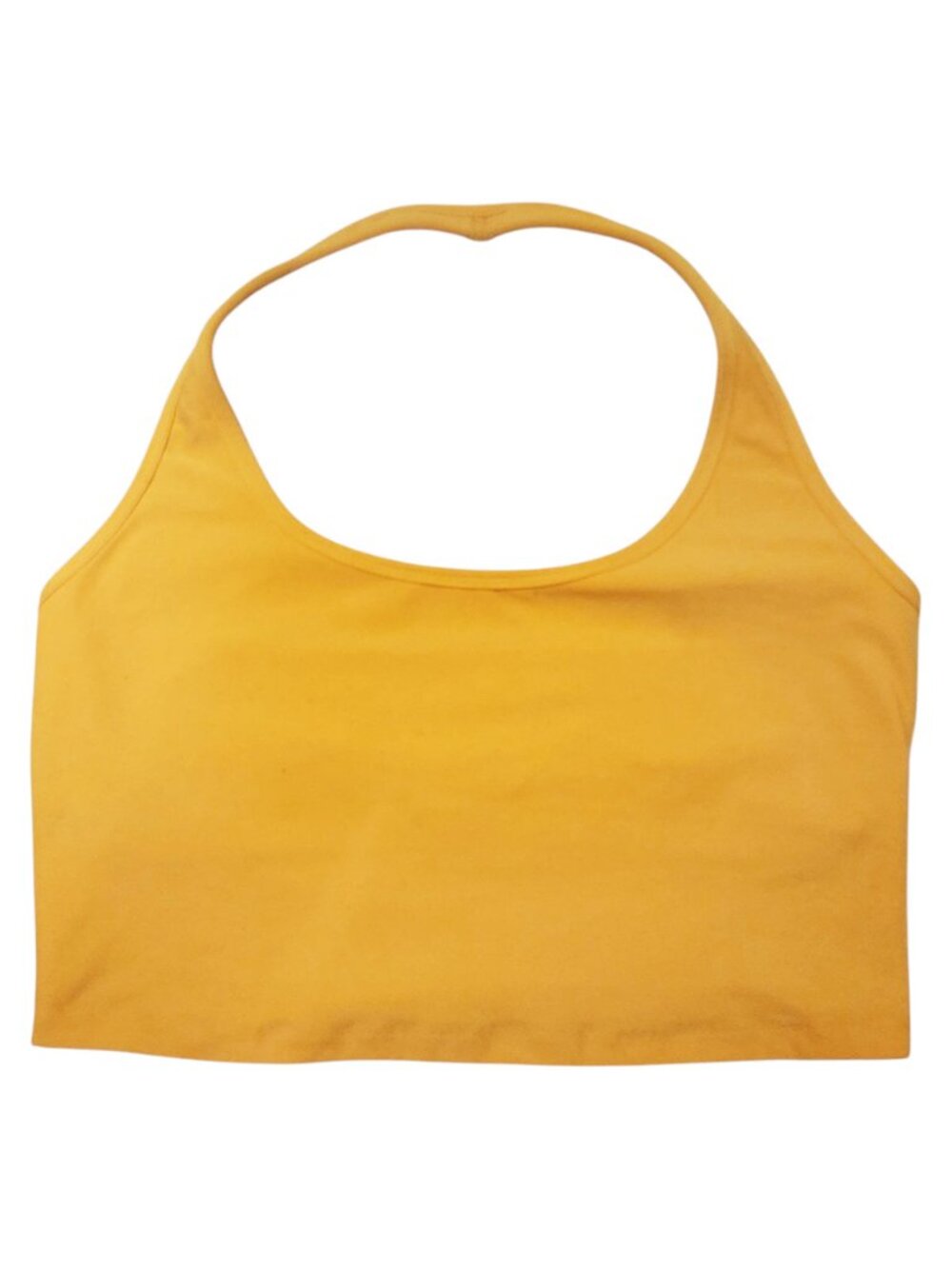 Beyond Yoga Yellow Well Rounded Cropped Halter Tank Top Size Large - Picture 2 of 11